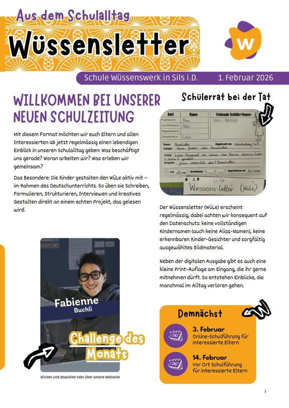 Wüssensletter 1. Februar 2026