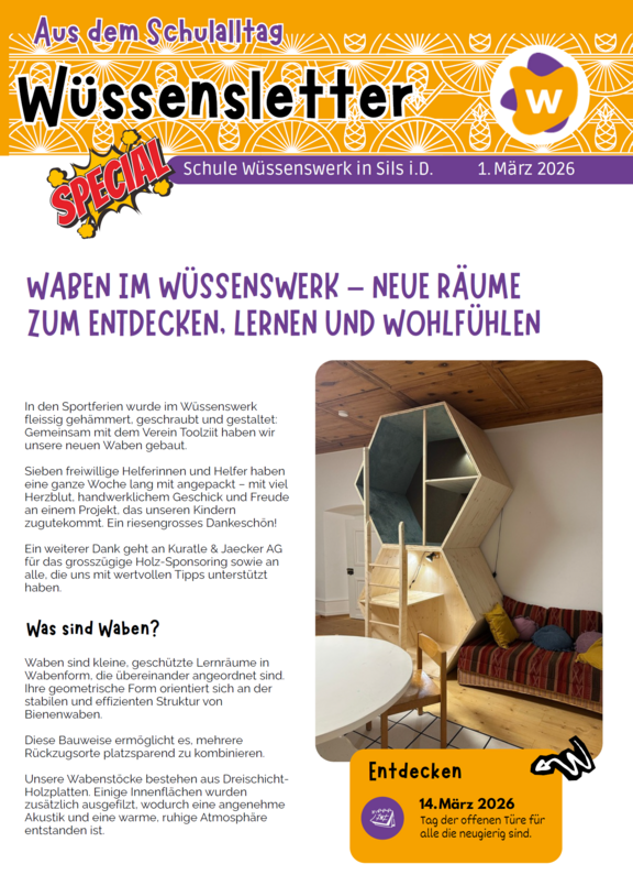 Wüssensletter 1. März 2026